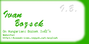 ivan bozsek business card